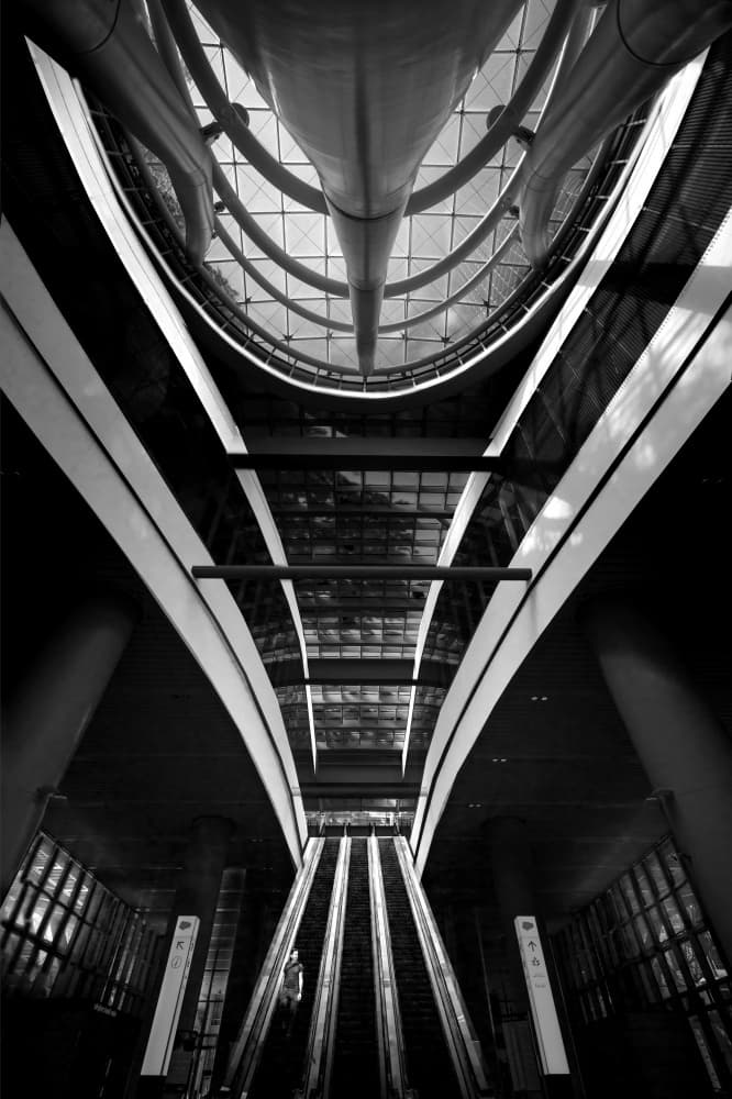 Modern Subway Perspective by Jiahong Zeng — canvas wall art
