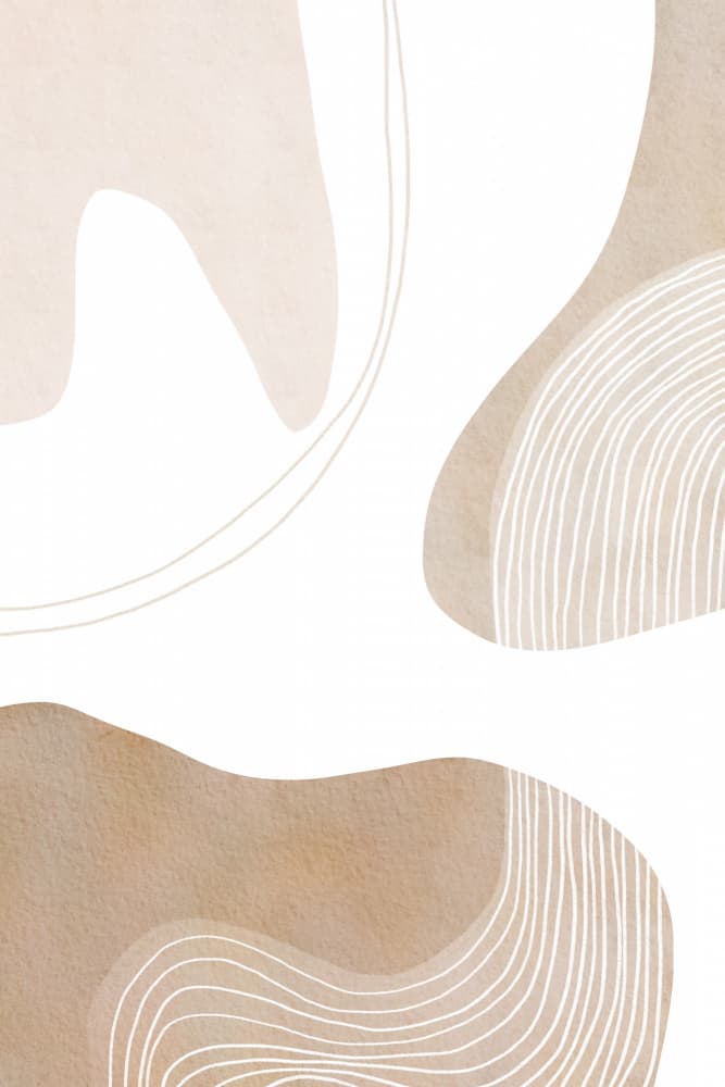 Neutral Fluid Shapes by Melloi Art Prints — canvas wall art