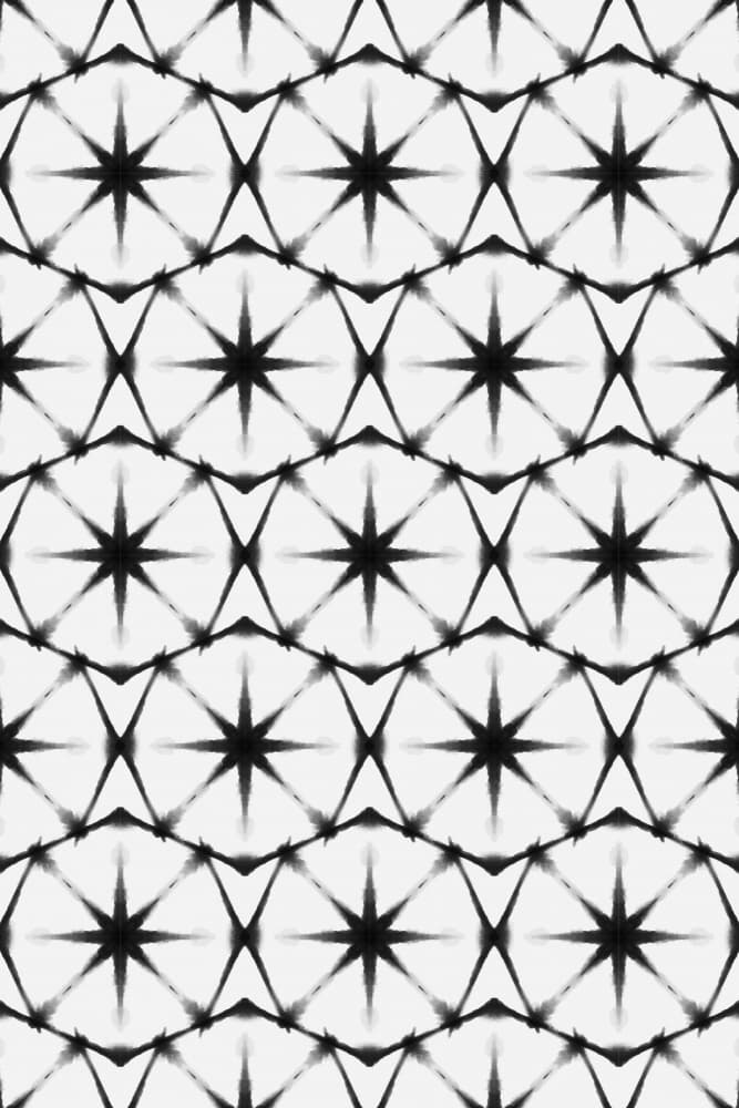 Shibori Star Pattern by Fun Qui — canvas wall art