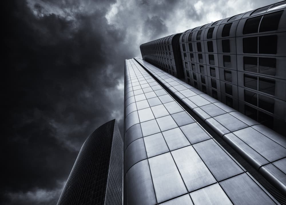 Towering Modern Buildings by Gerard Jonkman — canvas wall art