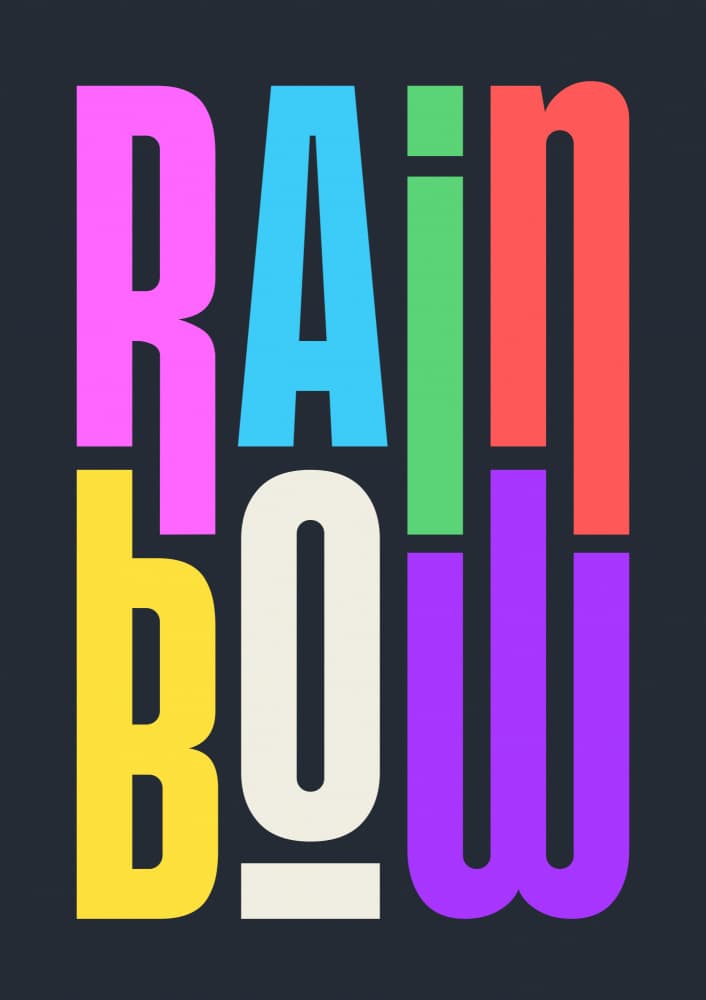 Colorful Rainbow Typography