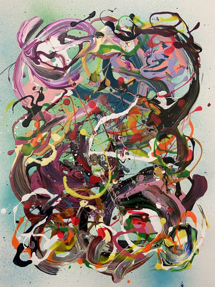Vibrant Abstract Flow by Irene Chua — canvas wall art