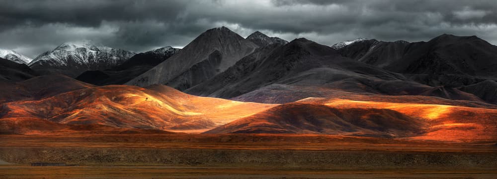 Dramatic Mountain Glow by Selions（陈磊） — canvas wall art