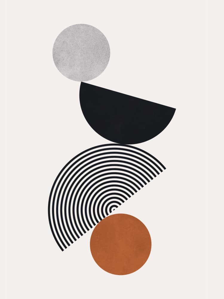 Abstract Stacked Shapes by Vitor Costa — canvas wall art