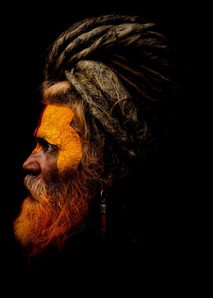 Sadhu Dreadlocks Portrait by Ahmed Abdulazim — canvas wall art