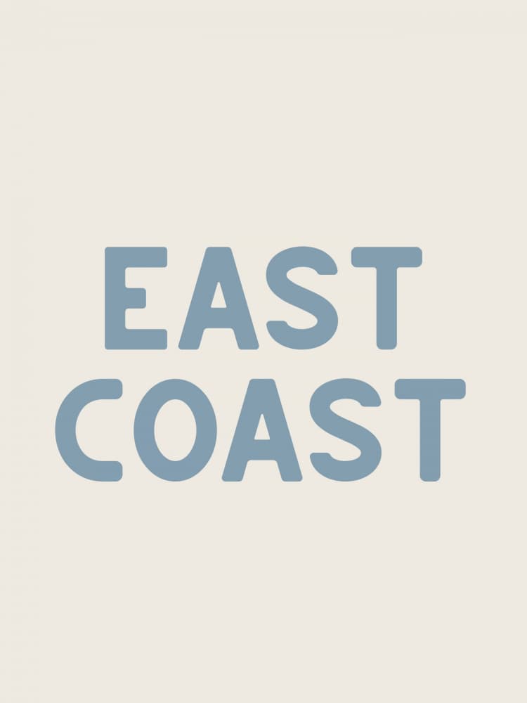 East Coast Typography by Jolly and Dash — canvas wall art