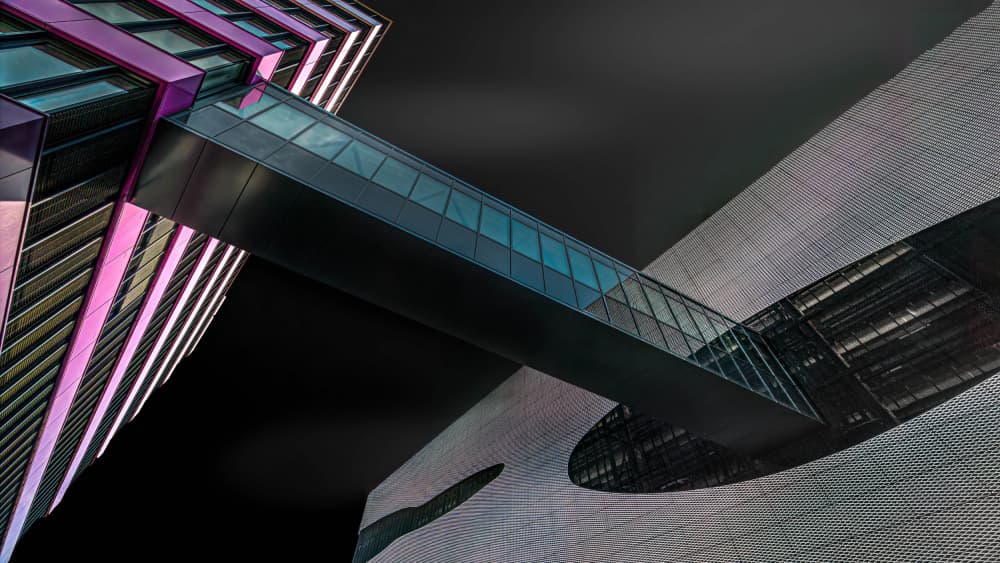 Modern Pink Skywalk by Stephan Rückert — canvas wall art