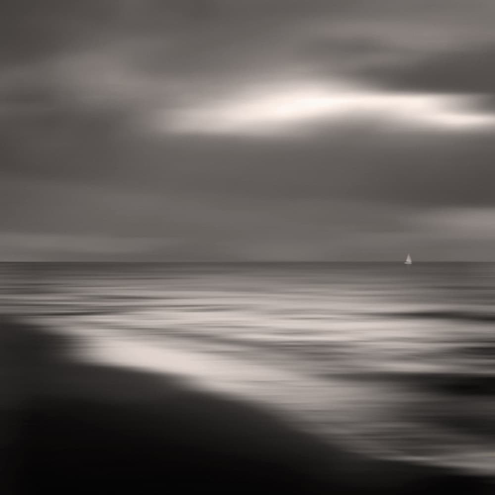 Serene Ocean Sailboat by Lena Weisbek — canvas wall art