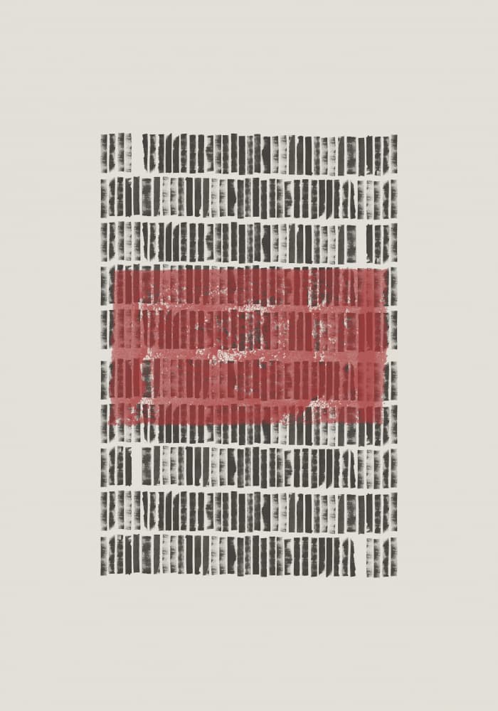 Crimson Code by THE MIUUS STUDIO — canvas wall art