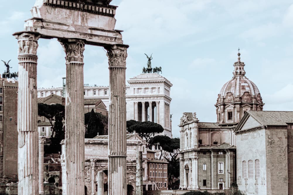 Historic Rome Landmarks by Aimee Giles — canvas wall art