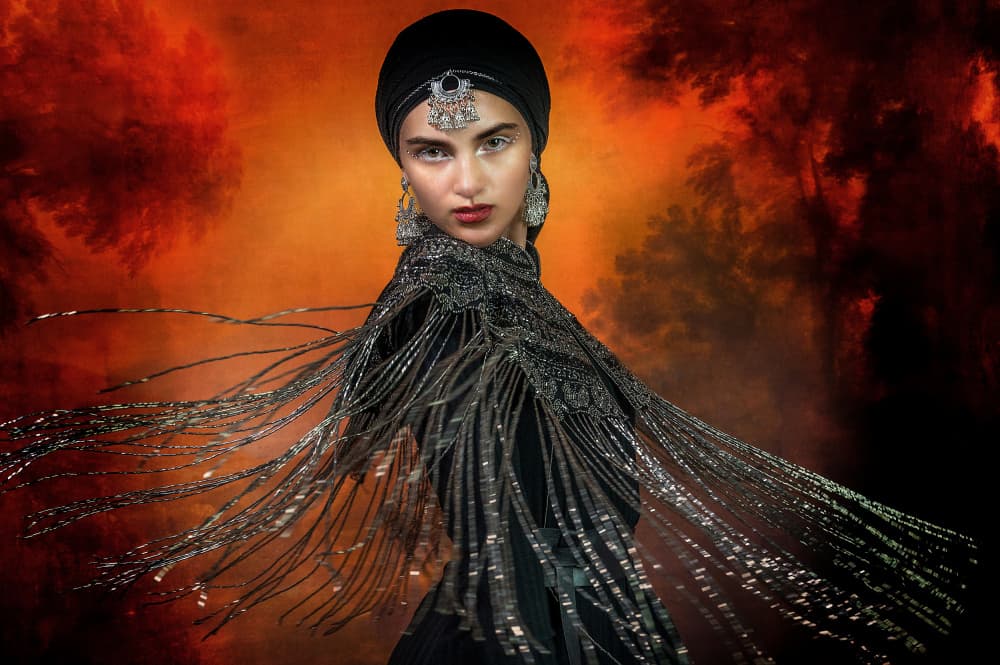 Regal Turban Woman by Adela  Lia Rusu — canvas wall art