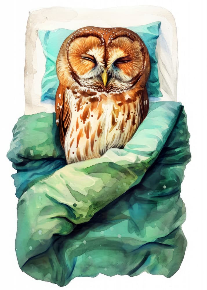 Sweet Owl Dreams by Justyna Jaszke — canvas wall art