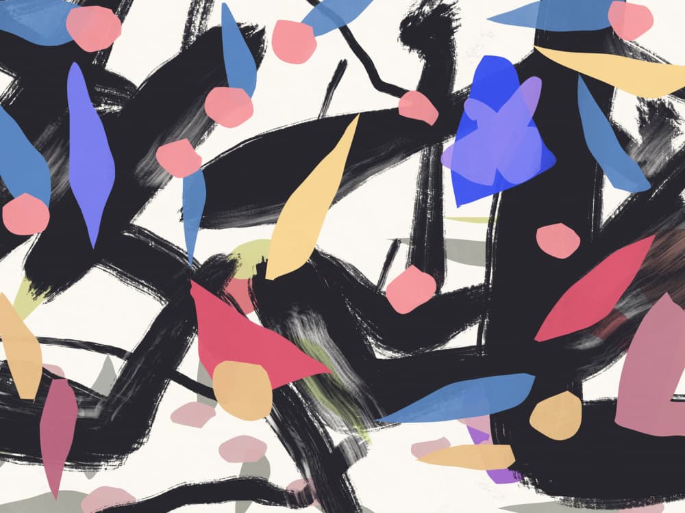 Dynamic Abstract Strokes by Little Dean — canvas wall art