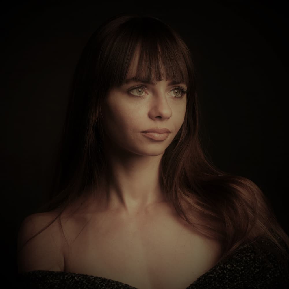 Pensive Young Woman by Yoram GIL — canvas wall art
