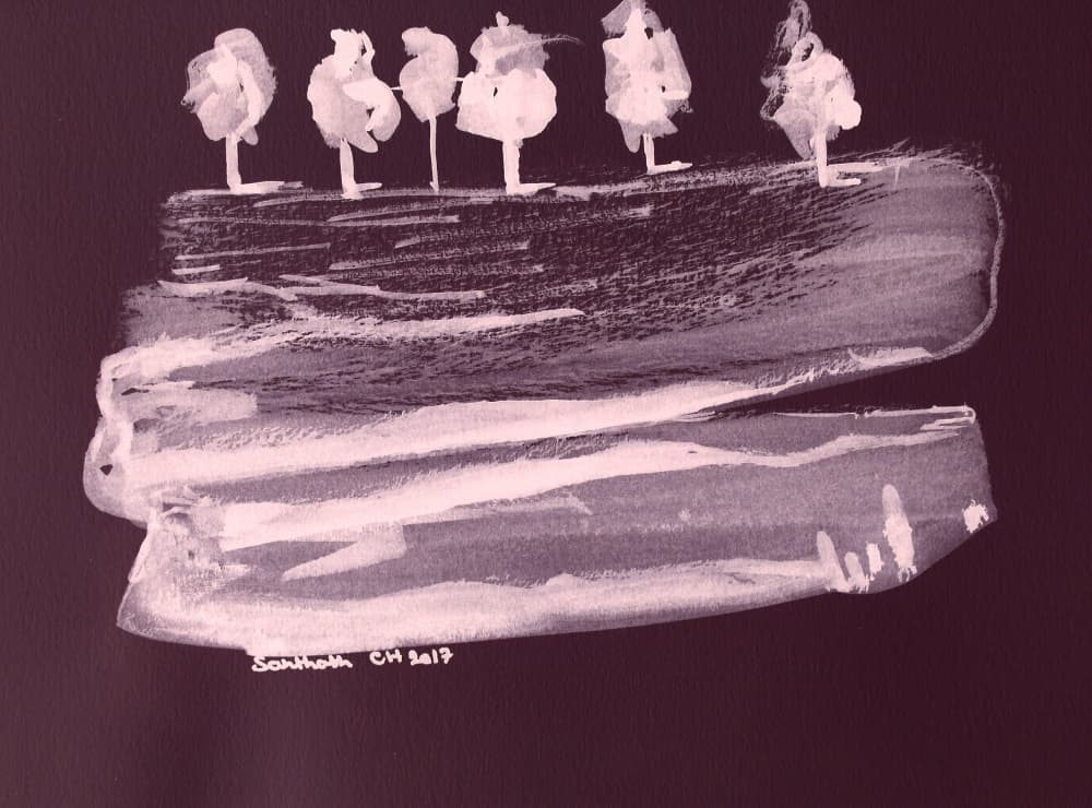 Abstract Trees Over Water by Santhosh ch — canvas wall art