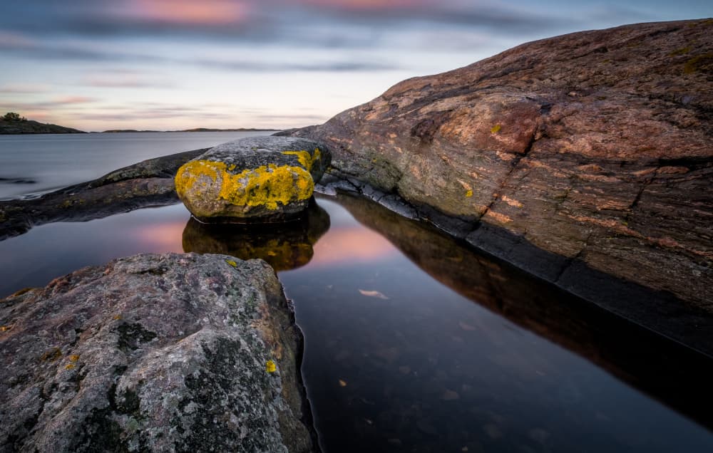 Serene Coastal Reflection by Ludwig Riml — canvas wall art