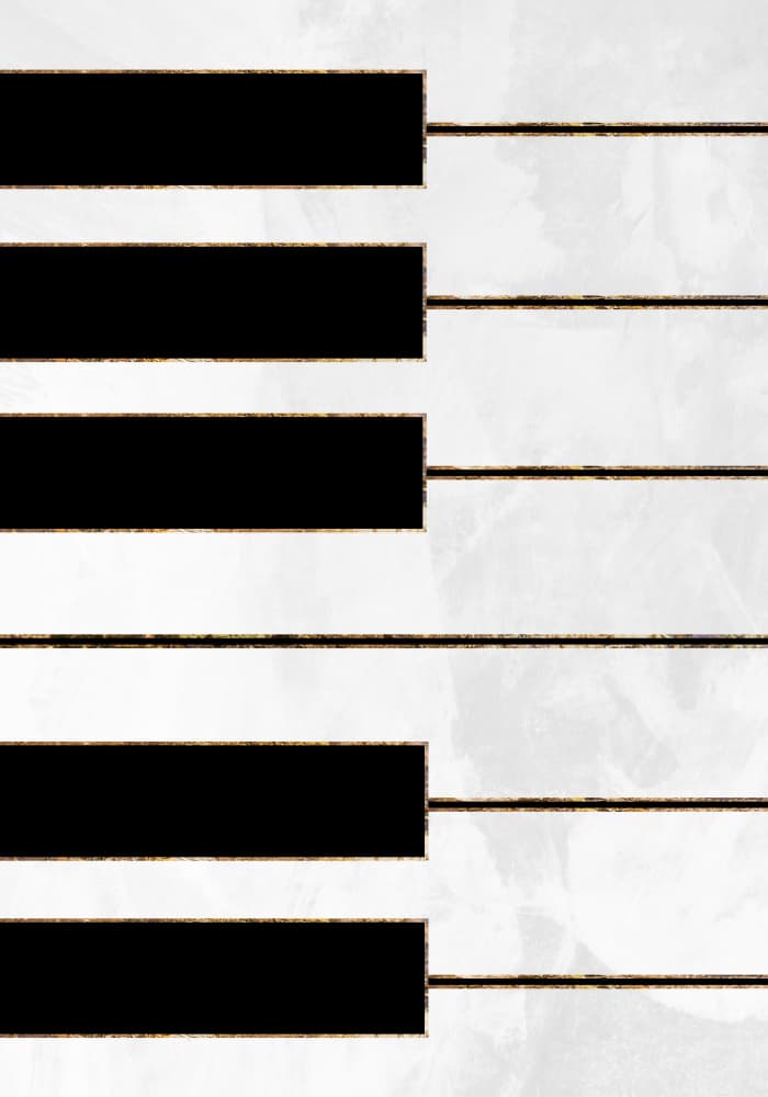 Classic Piano Keys by Sarah Manovski — canvas wall art