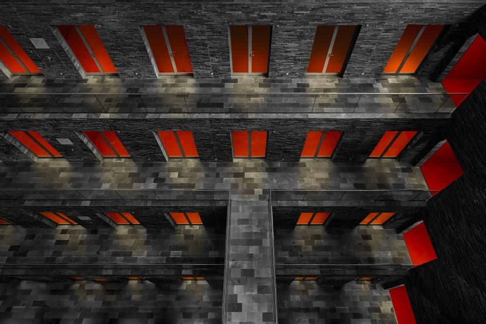 Dramatic Orange Windows by Greetje van Son — canvas wall art