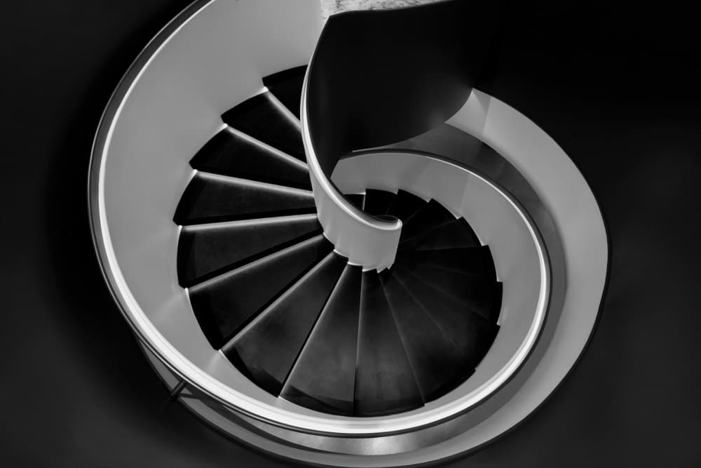 Spiral Staircase Geometry by konglingming — canvas wall art