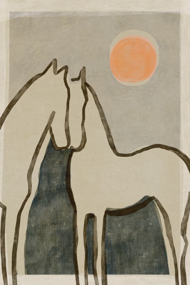 Equine Embrace by Treechild — canvas wall art