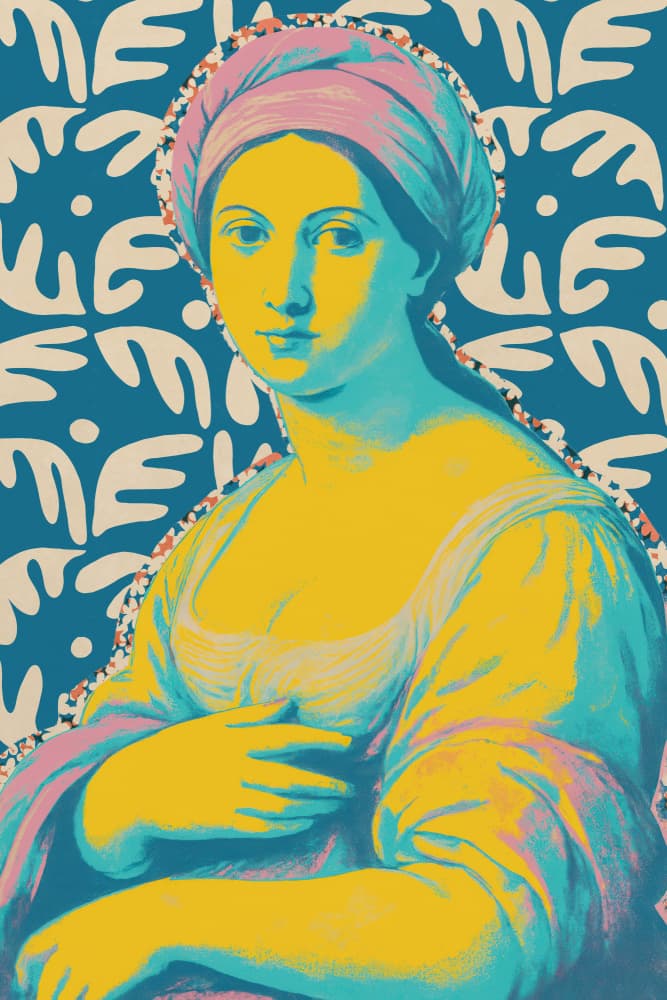 Shy muse (neon masters series) by Treechild — canvas wall art