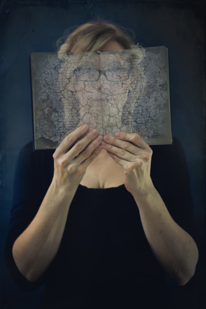 Mysterious Fragmented Portrait by Ildiko Neer — canvas wall art
