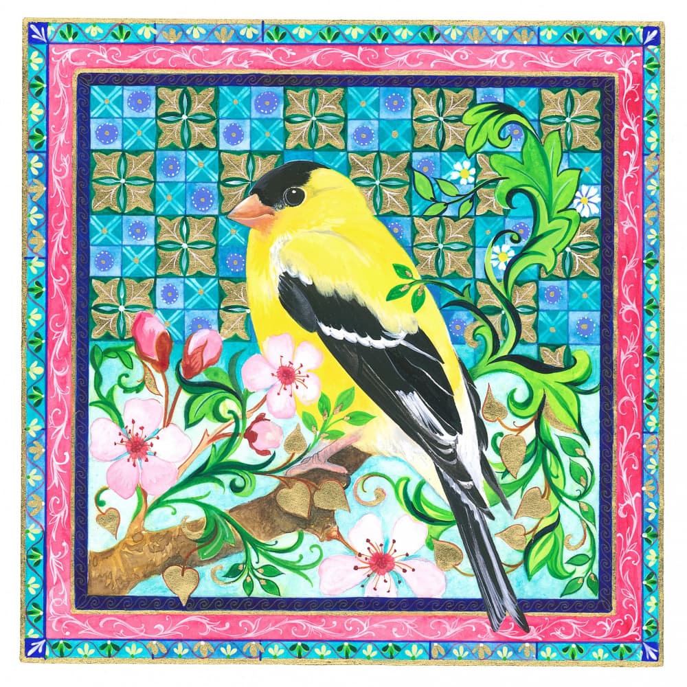 American Goldfinch by Isabelle Brent — canvas wall art