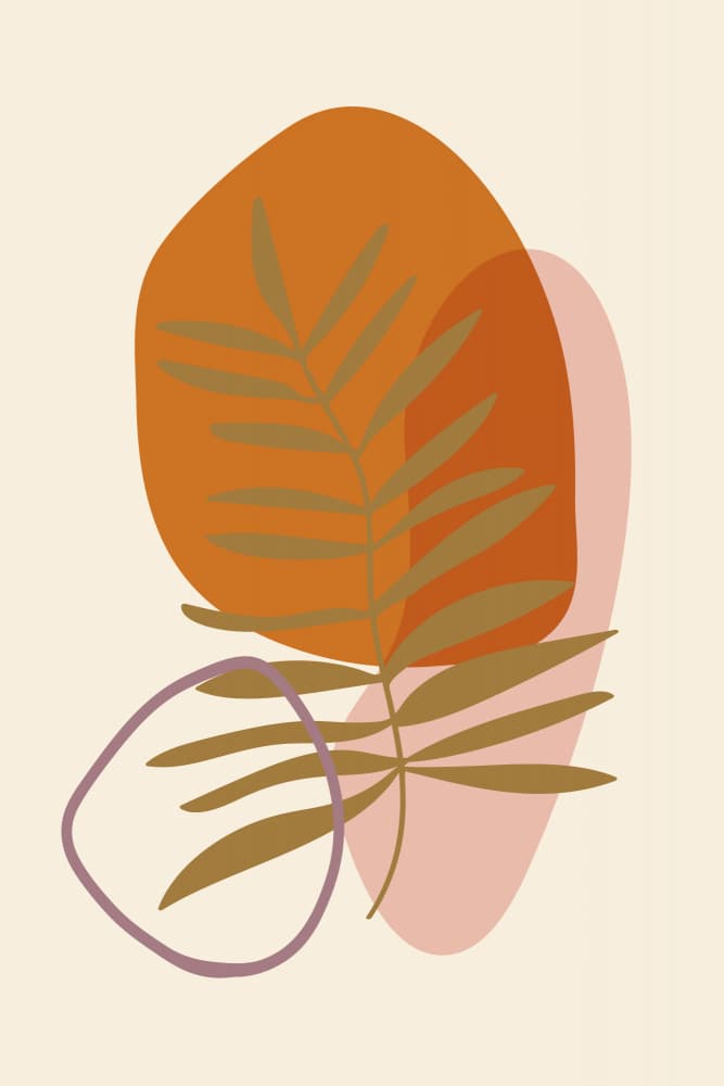 Terracotta Palm Abstract by Dina Dankers — canvas wall art