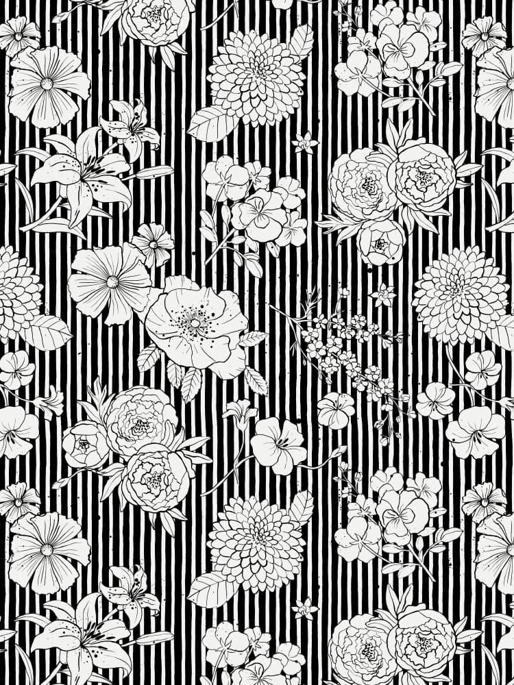 Elegant Botanical Stripes by Ninola Design — canvas wall art