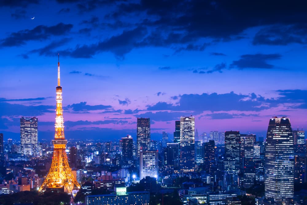 Twilight Tokyo Tower by Takao Kataoka — canvas wall art