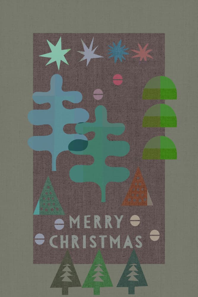 Merry Mid-Century Christmas by casa cartissi — canvas wall art