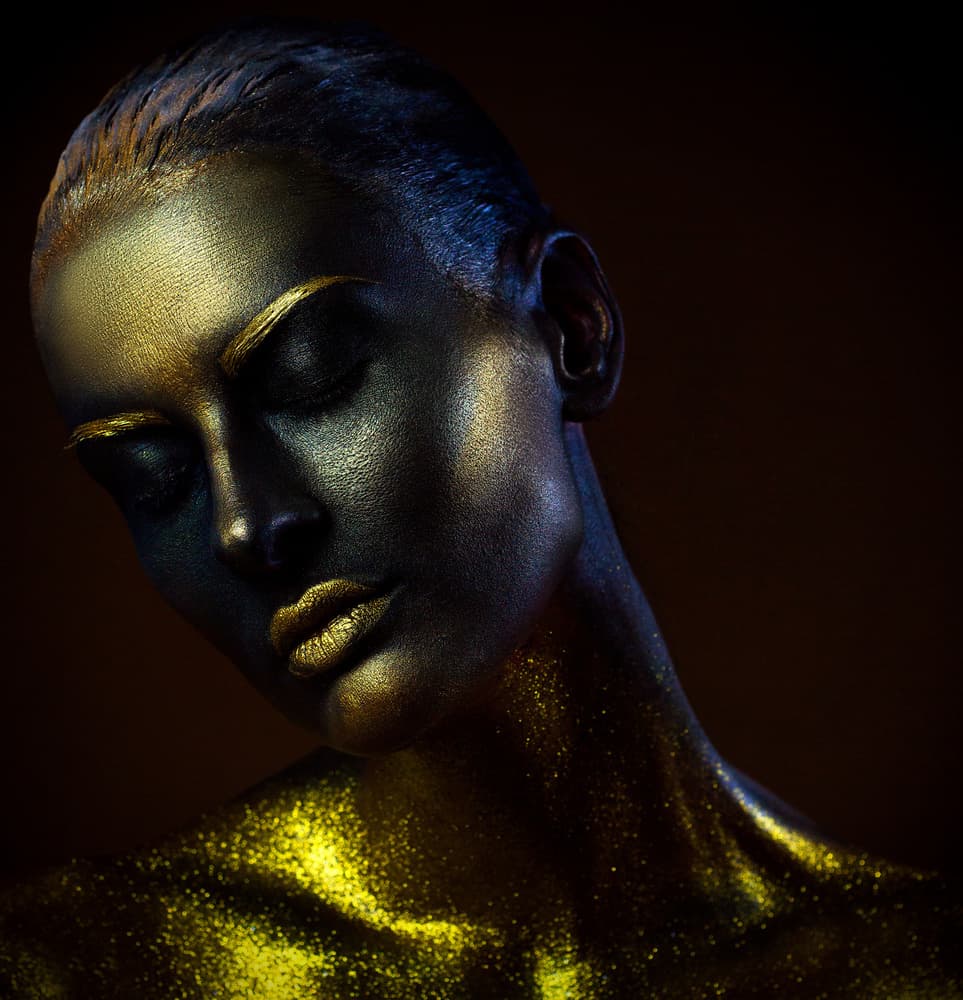 Golden Beauty Portrait by Ivan Kovalev — canvas wall art