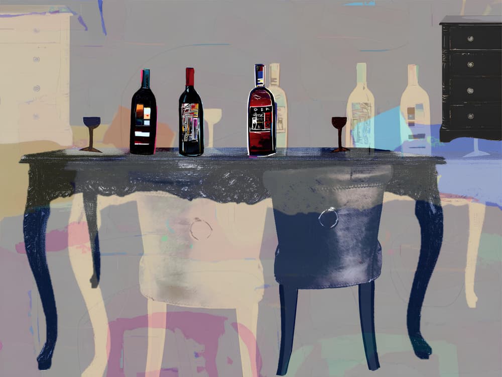 Artful Wine Table by Stefan Bammert — canvas wall art