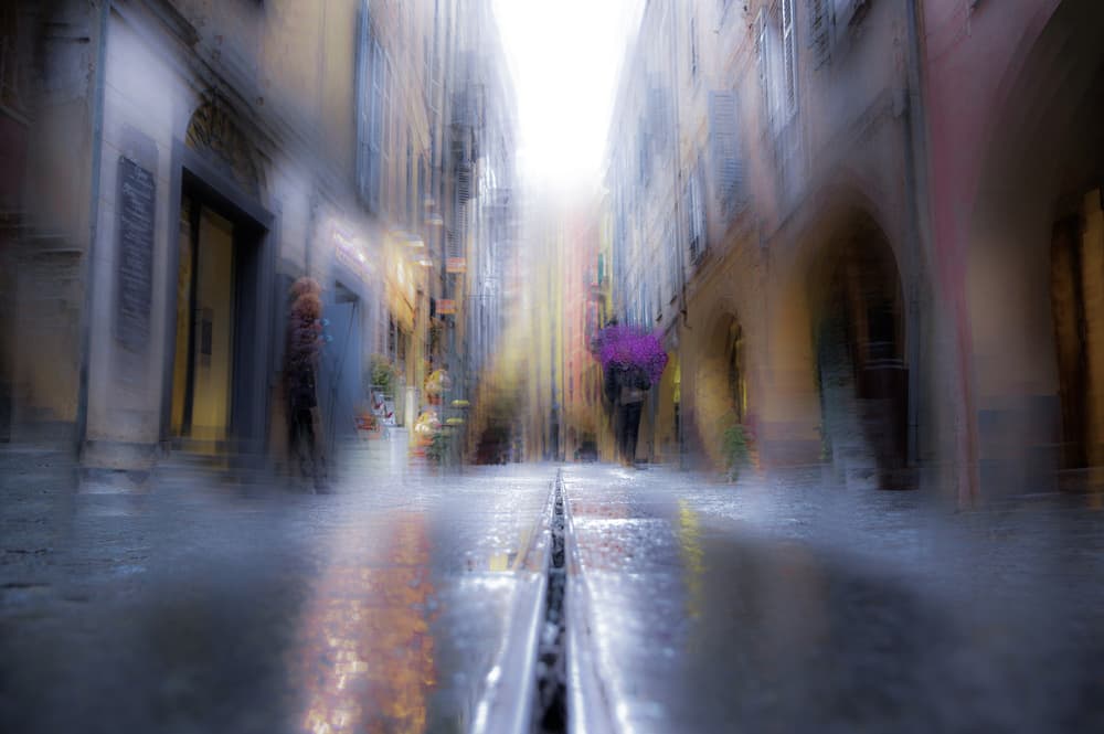 Rainy City Reflections by Alessandro Traverso — canvas wall art