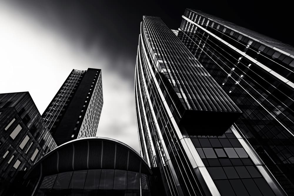Dramatic Urban Towers by Roland Weber — canvas wall art