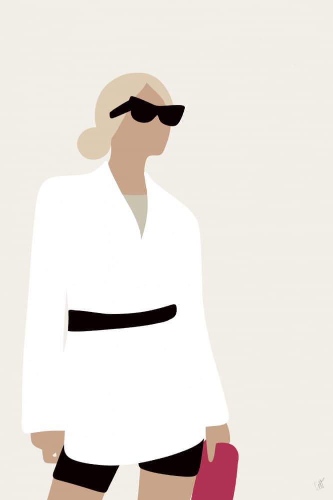 Stylish Blonde Woman by Anne-Marie Volfova — canvas wall art