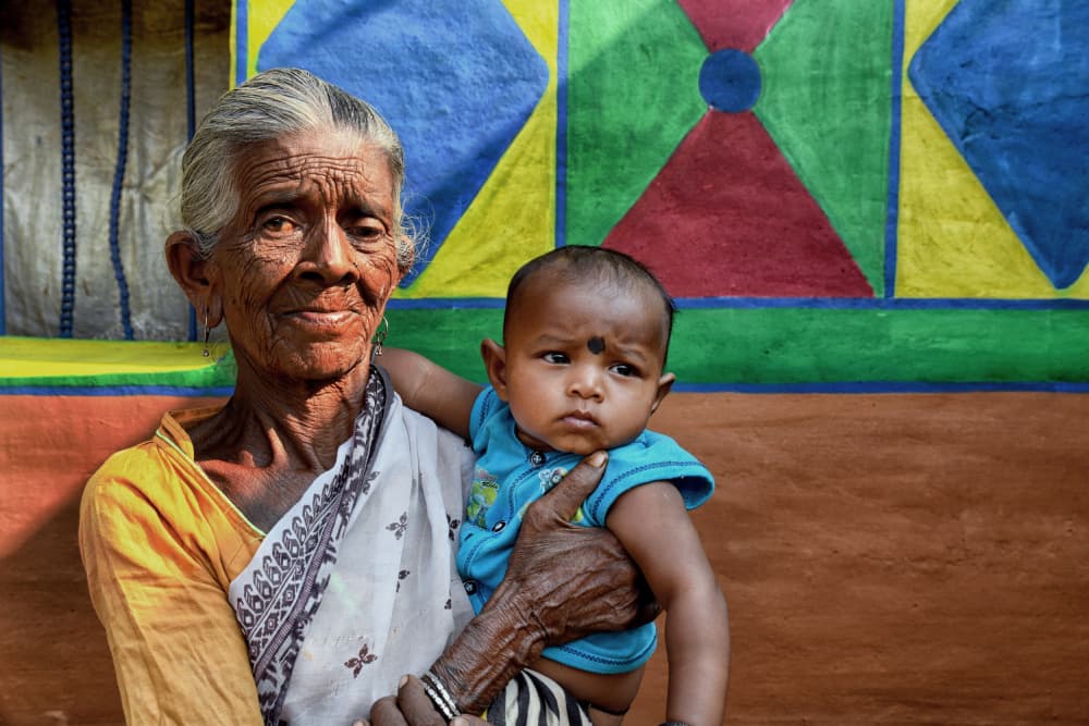 Generational India Portrait by Shaibal Nandi — canvas wall art