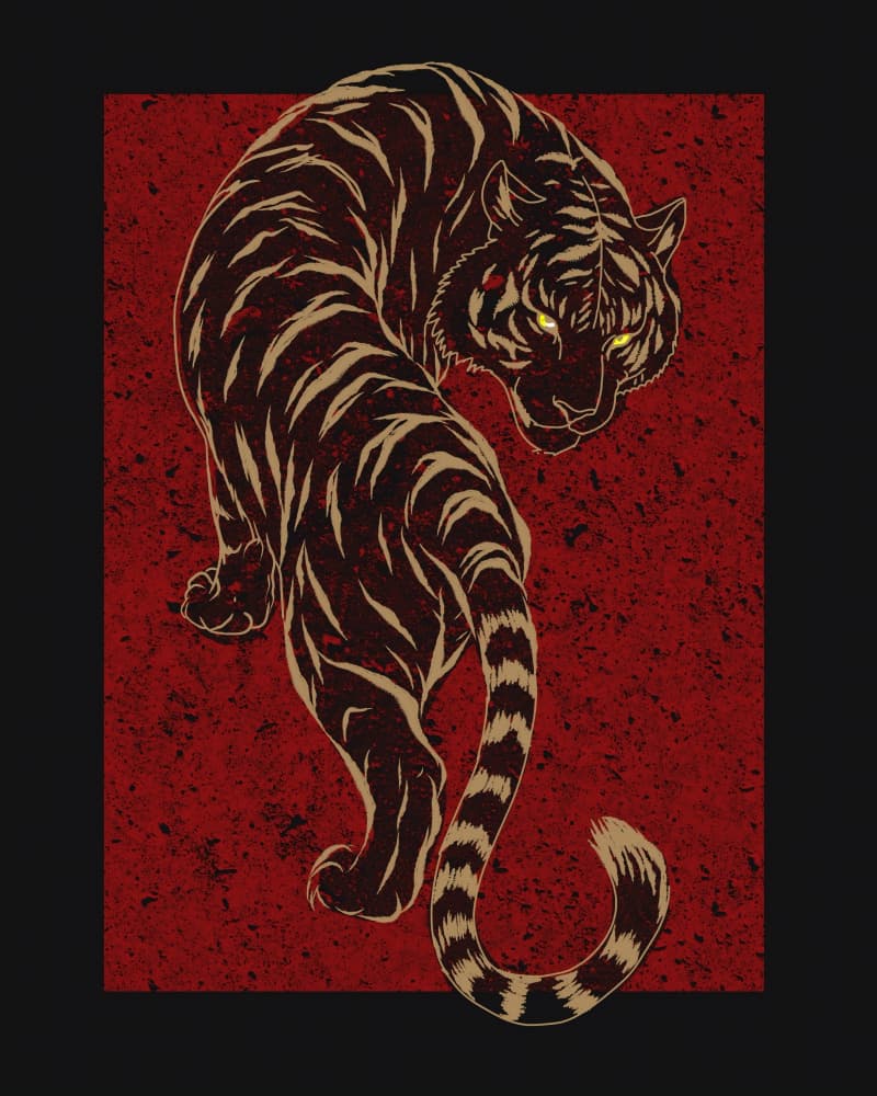 Fierce Red Tiger by Josie George — canvas wall art