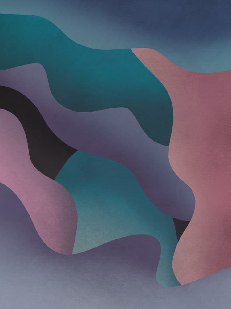 Modern Wavy Color Fields by Little Dean — canvas wall art