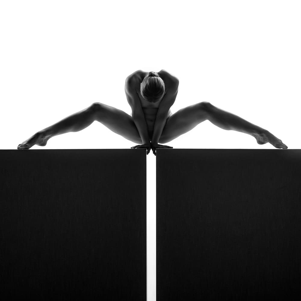 Graceful Gymnast Silhouette by AURIMAS VALEVICIUS — canvas wall art