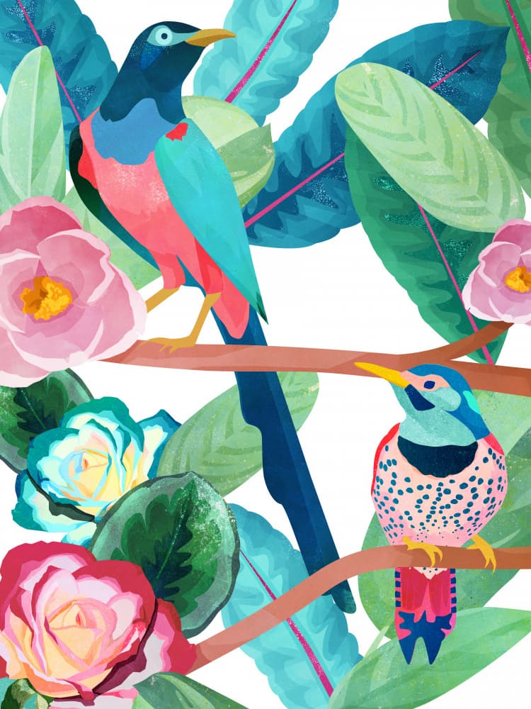 Birds of Spring by Goed Blauw — canvas wall art