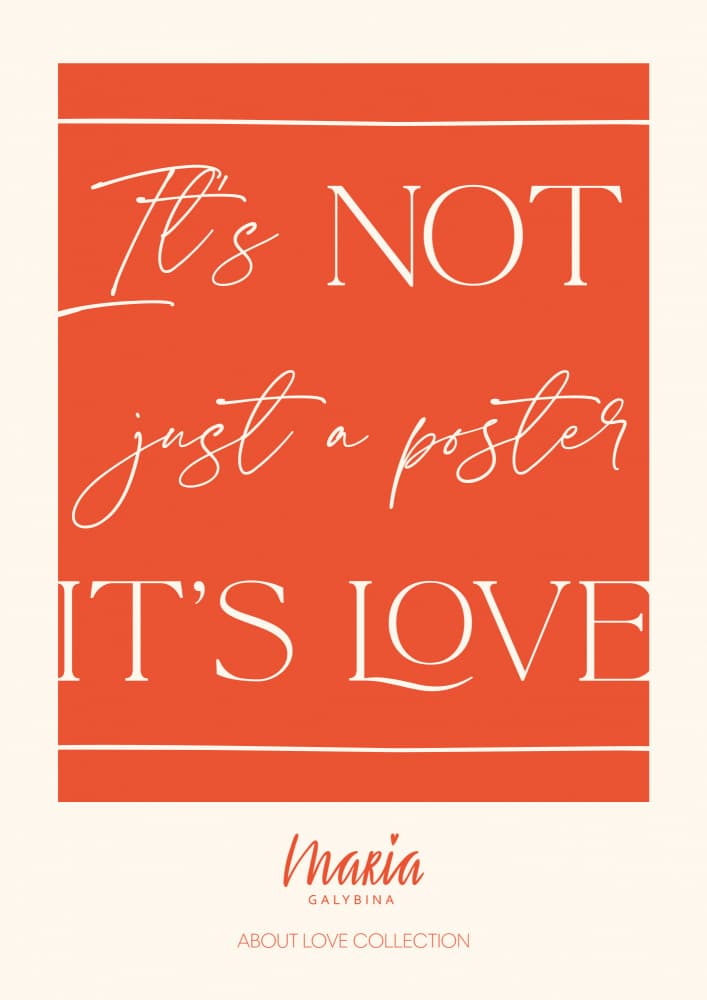 Inspiring Love Quote by Maria Galybina — canvas wall art