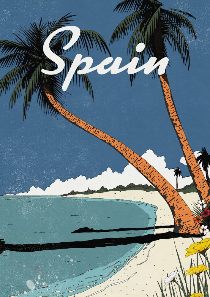 Spain Tropical Beach by Nicholas — canvas wall art