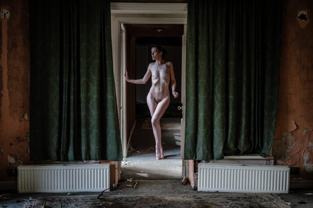Solitary Nude Doorway by Colin Dixon — canvas wall art