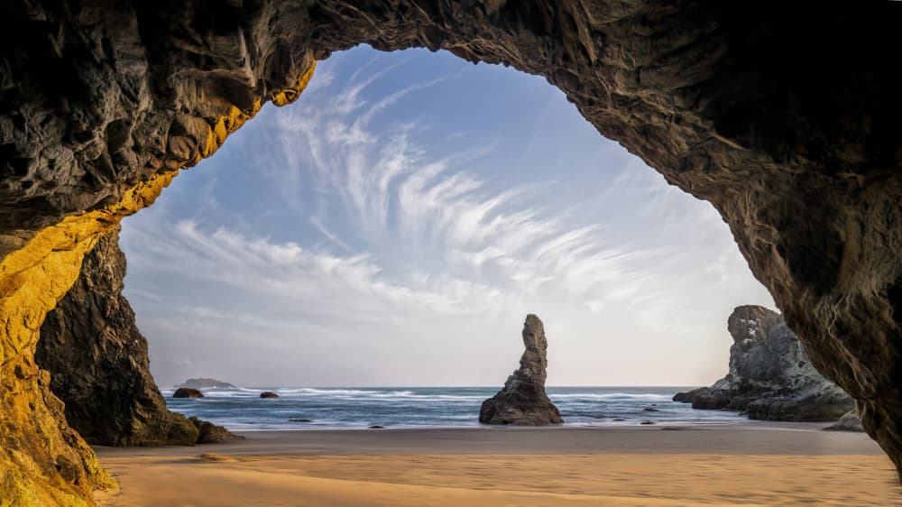 Sea Cave Beach View by Chuan Chen APA — canvas wall art