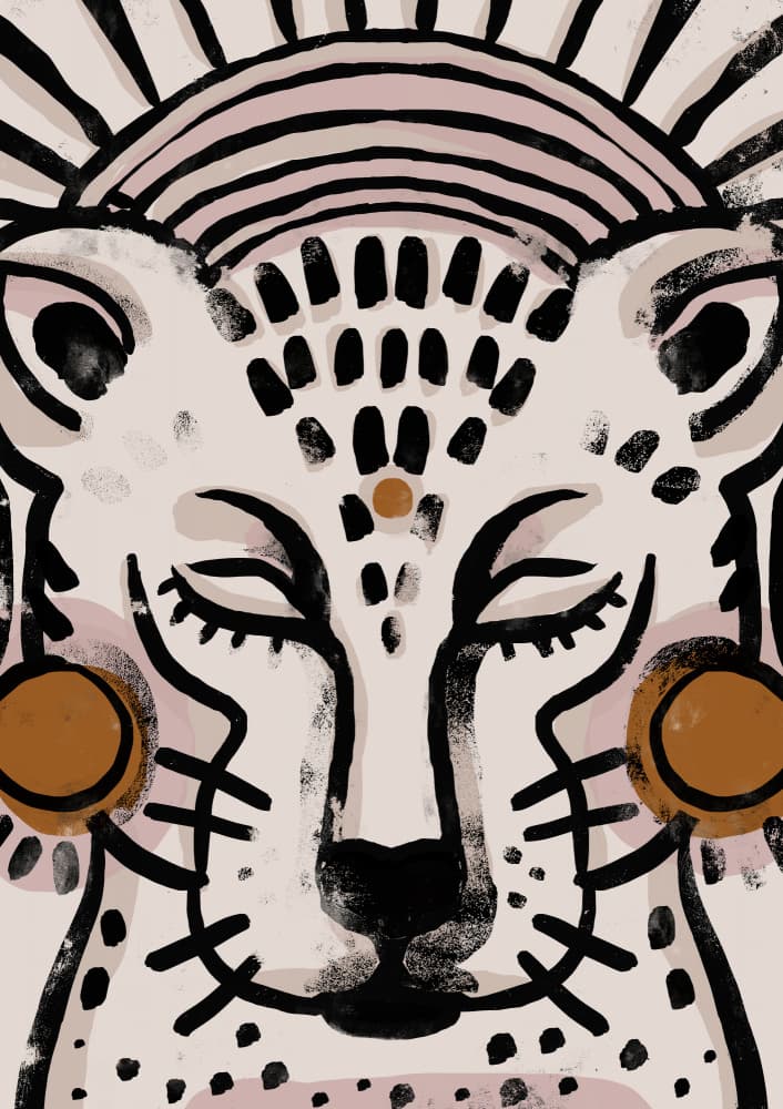 Leopard's Tranquility by Treechild — canvas wall art