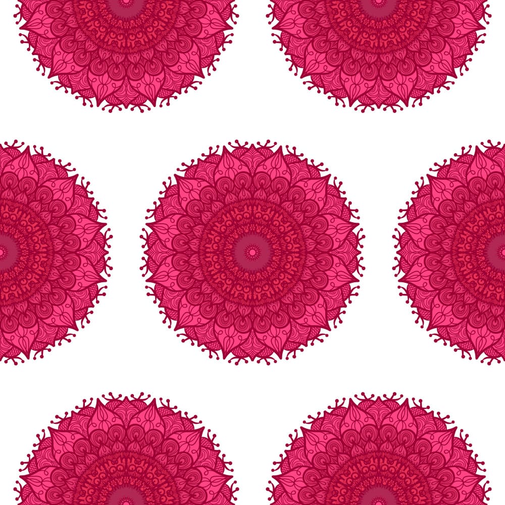 Intricate Pink Mandala Pattern by Marika Barsrsind — canvas wall art
