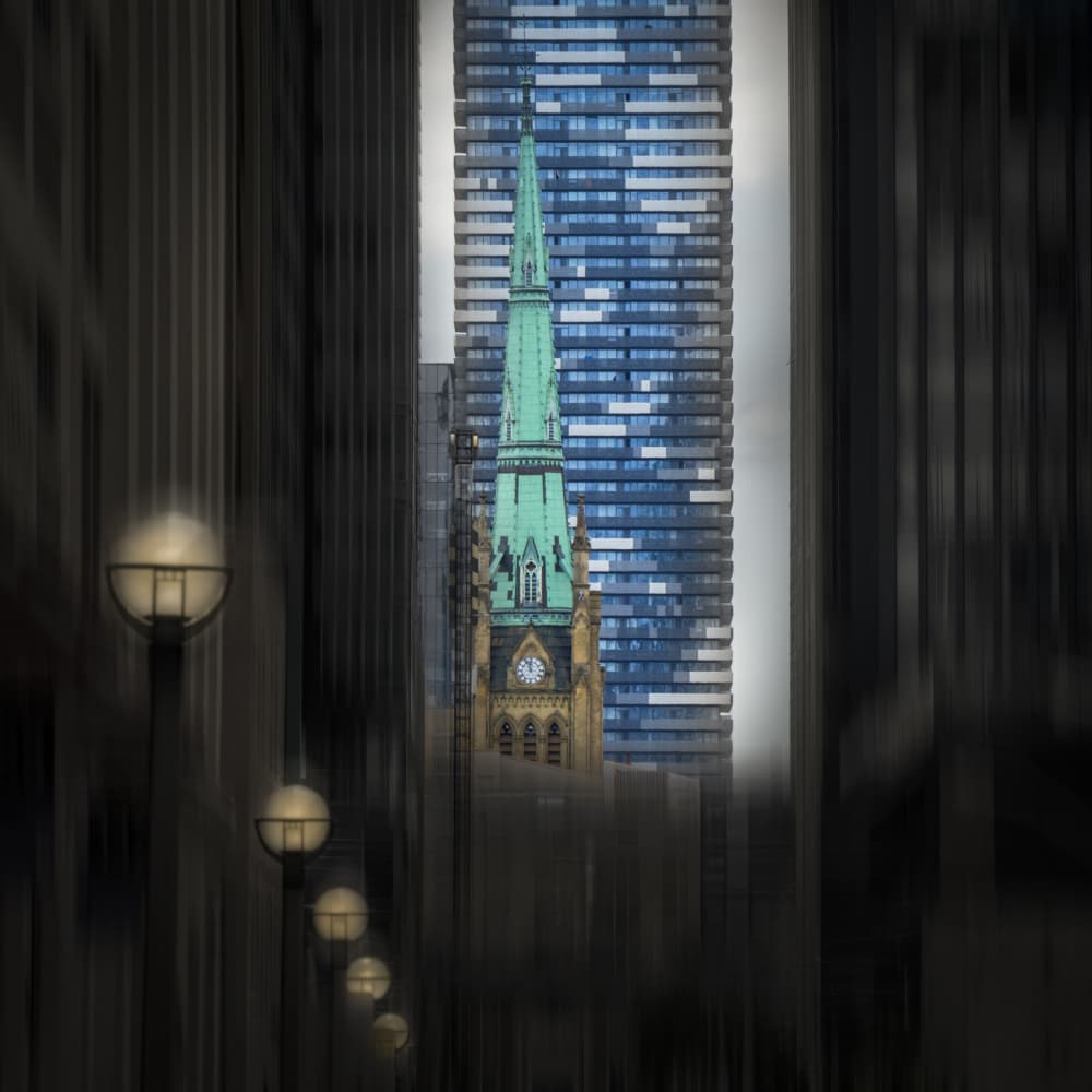 Historic Urban Contrast by Sonya Liu — canvas wall art