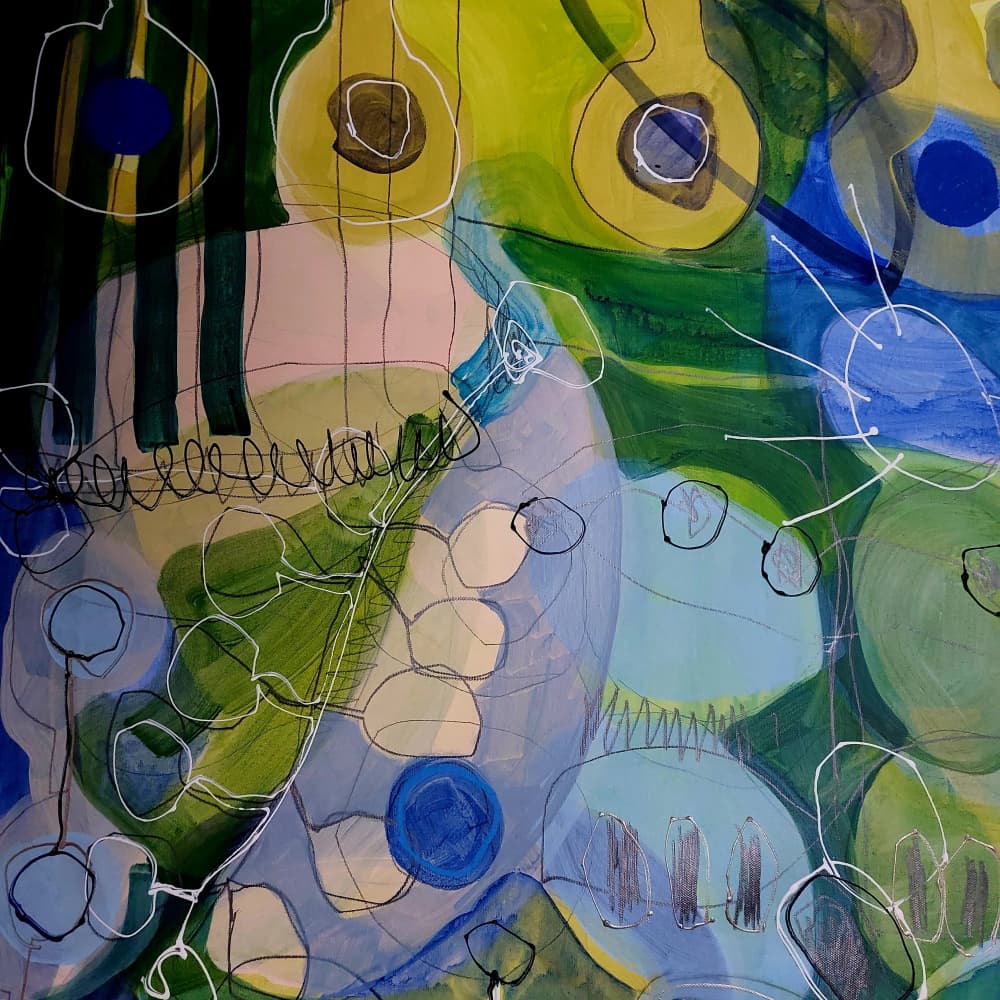 Vibrant Organic Flow by Monika Riethmueller — canvas wall art