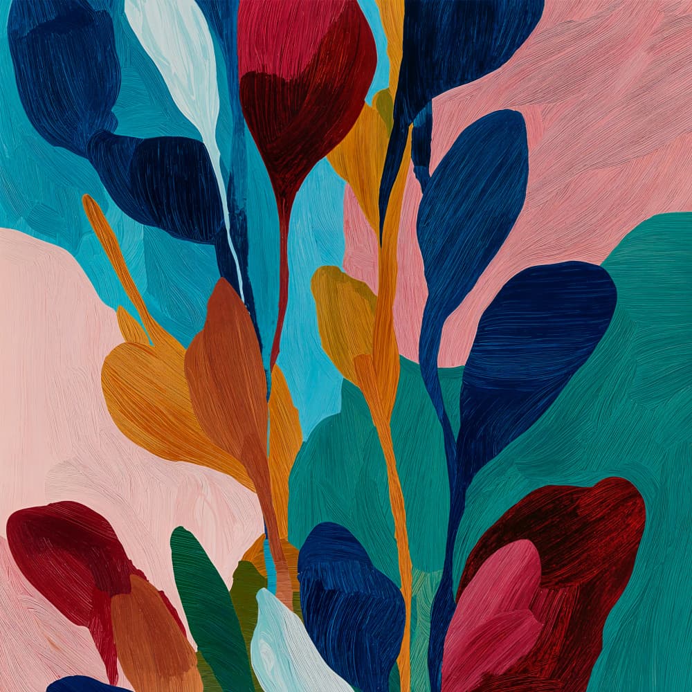 Vibrant Botanical Shapes by Studio Palette — canvas wall art